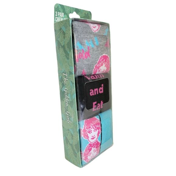 The Golden‎ Girls Crew Socks 3 Pair Pack Men's Size 8 to 12 Betty White - Picture 4 of 4